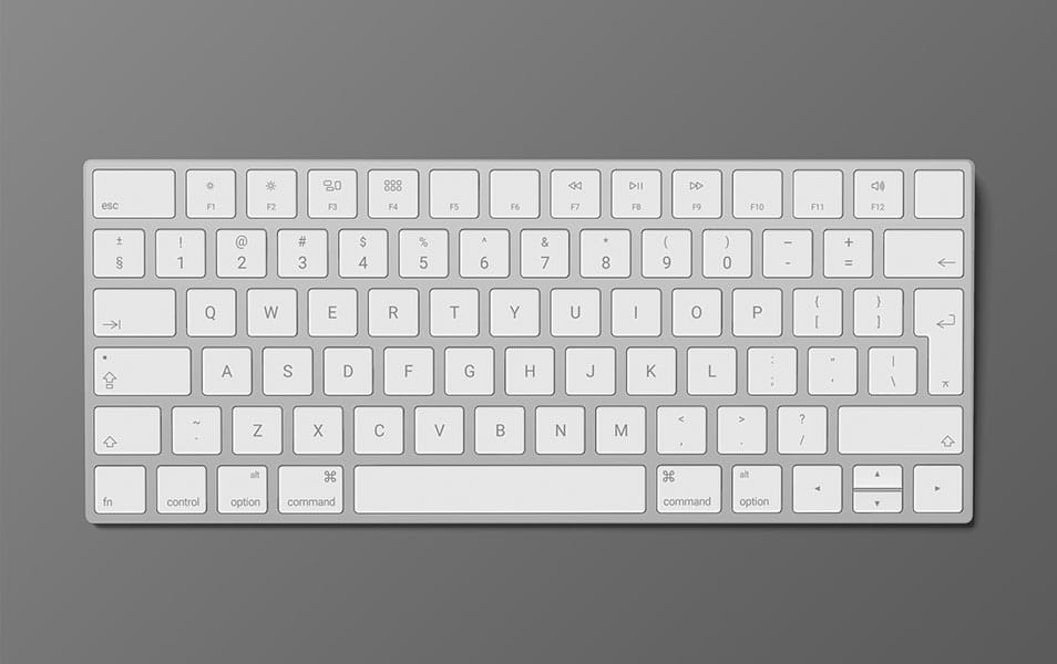 Apple Keyboard Free PSD Mockup