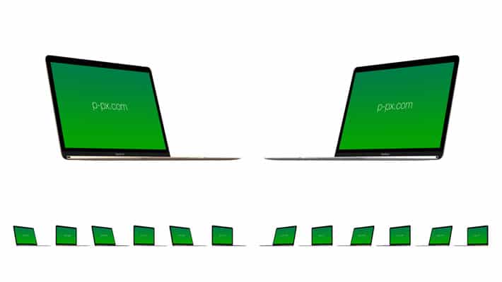 Apple MacBook Vector PSD Mockup