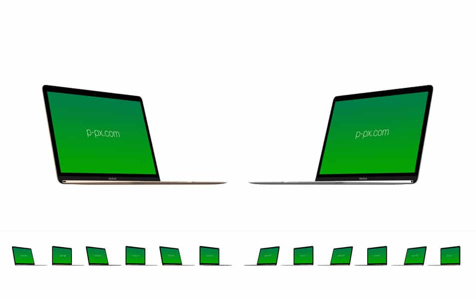 Apple MacBook Vector PSD Mockup