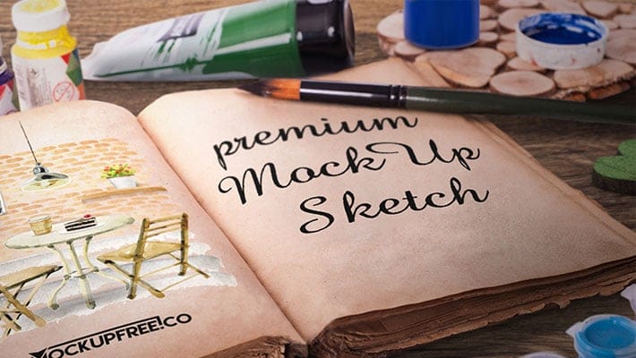 Artist Sketch Book Mockup