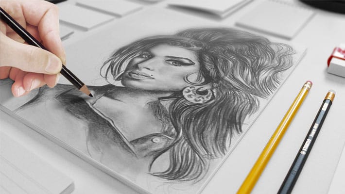 Artist Sketch Mockup