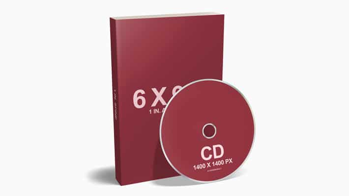 Audiobook CD with 6 x 9 Paperback Mockup