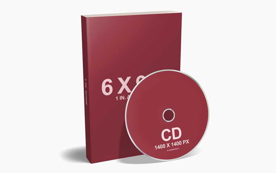 Audiobook CD with 6 x 9 Paperback Mockup