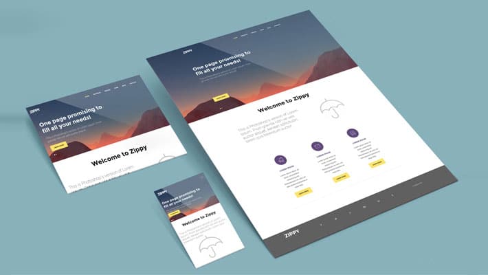 Beautiful Free Perspective Website Mockup