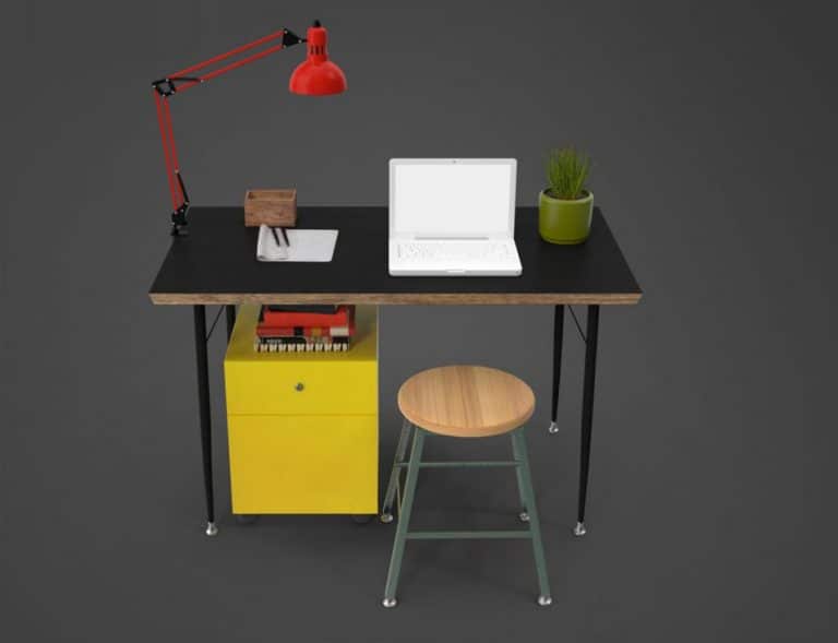 Beautiful Wooden Computer Table PSD Mockup » CSS Author