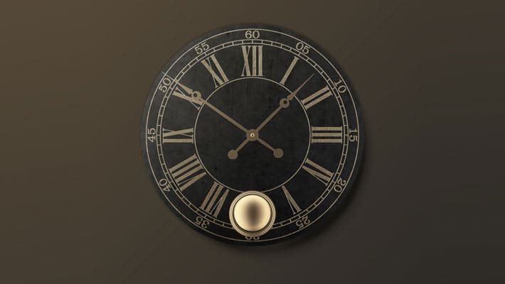 Black Clock Free PSD Mockup