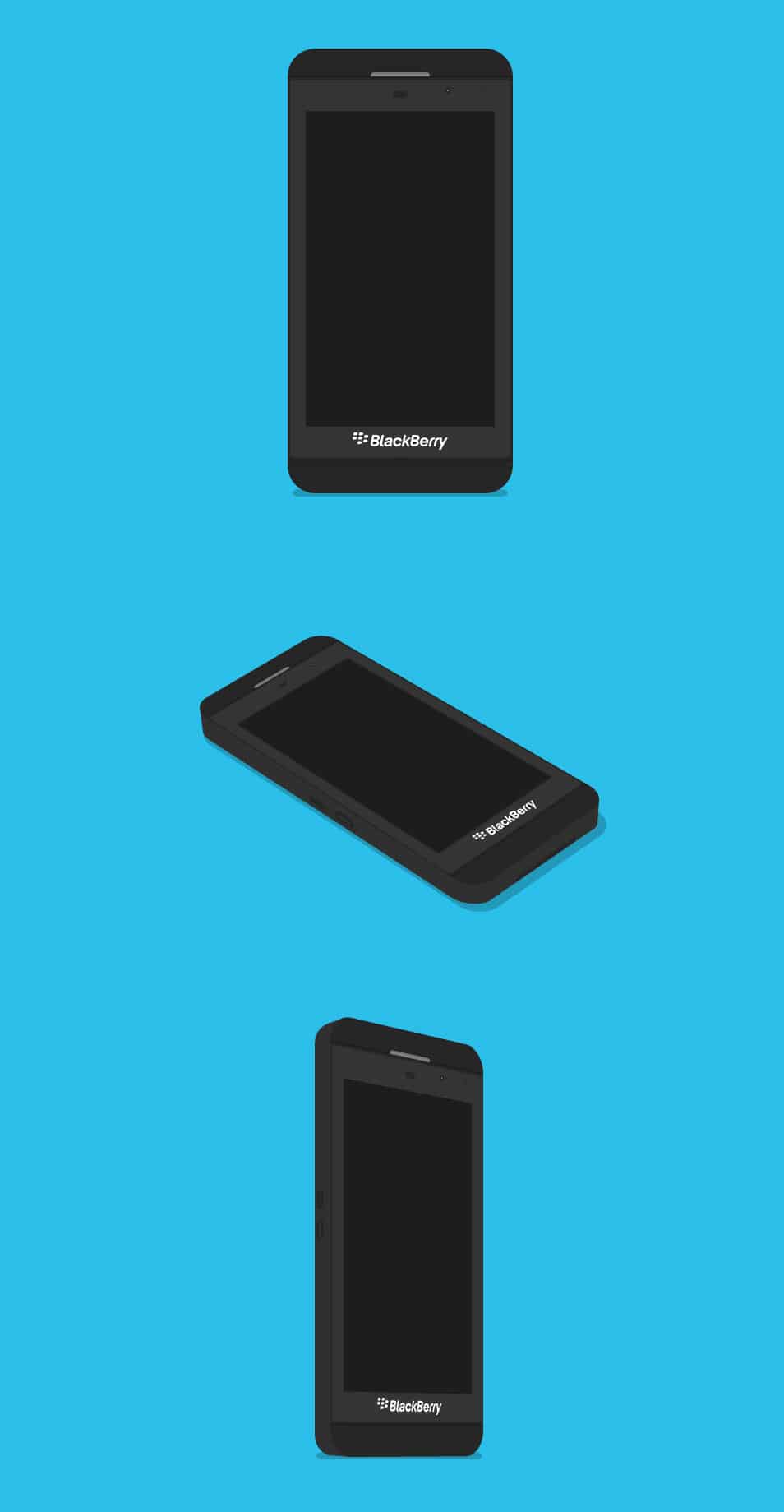BlackBerry Z10 Flat MockUp