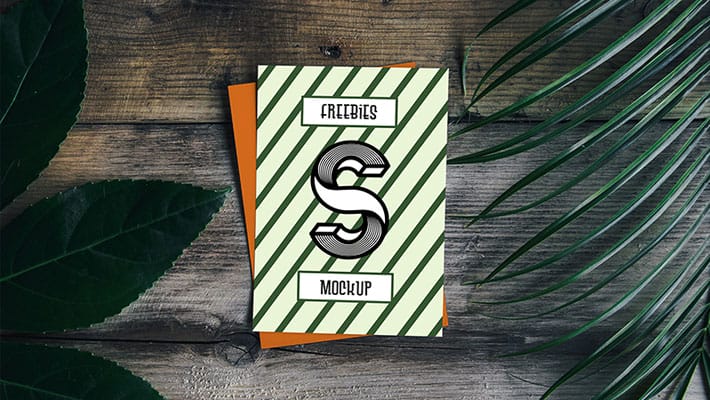 Blank Card PSD Mockup