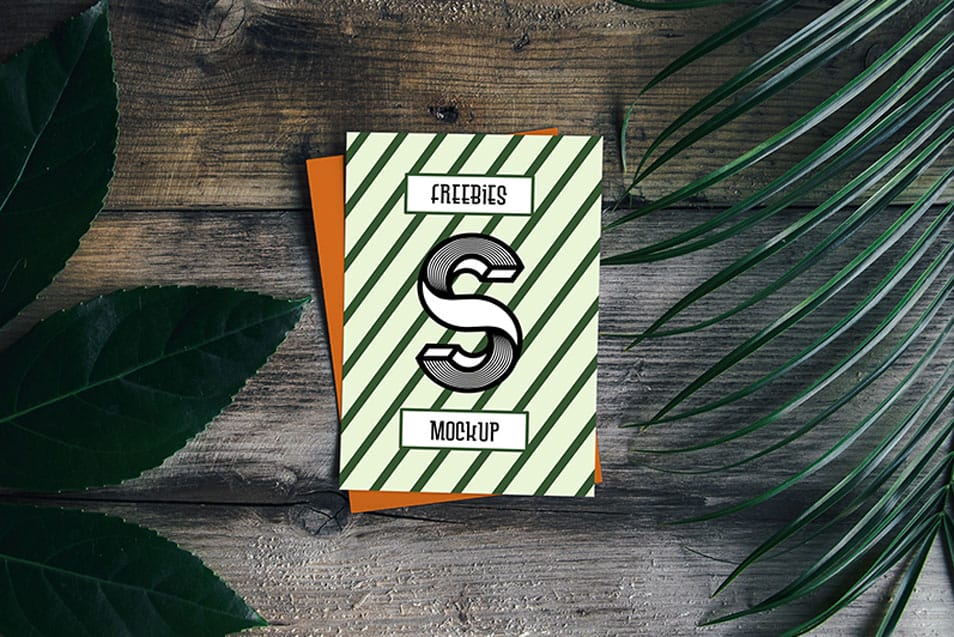 Blank Card PSD Mockup