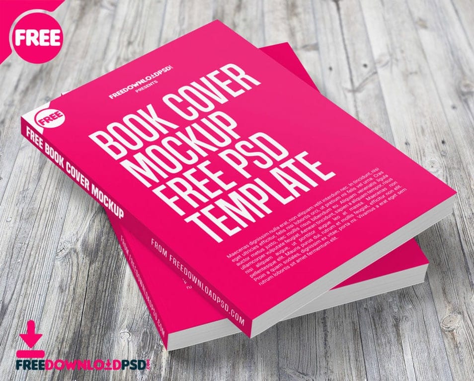 Book Cover Mockup Free PSD Template