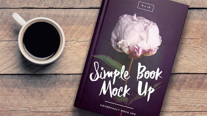 6×9 Book on Coffee Table Template Mockup