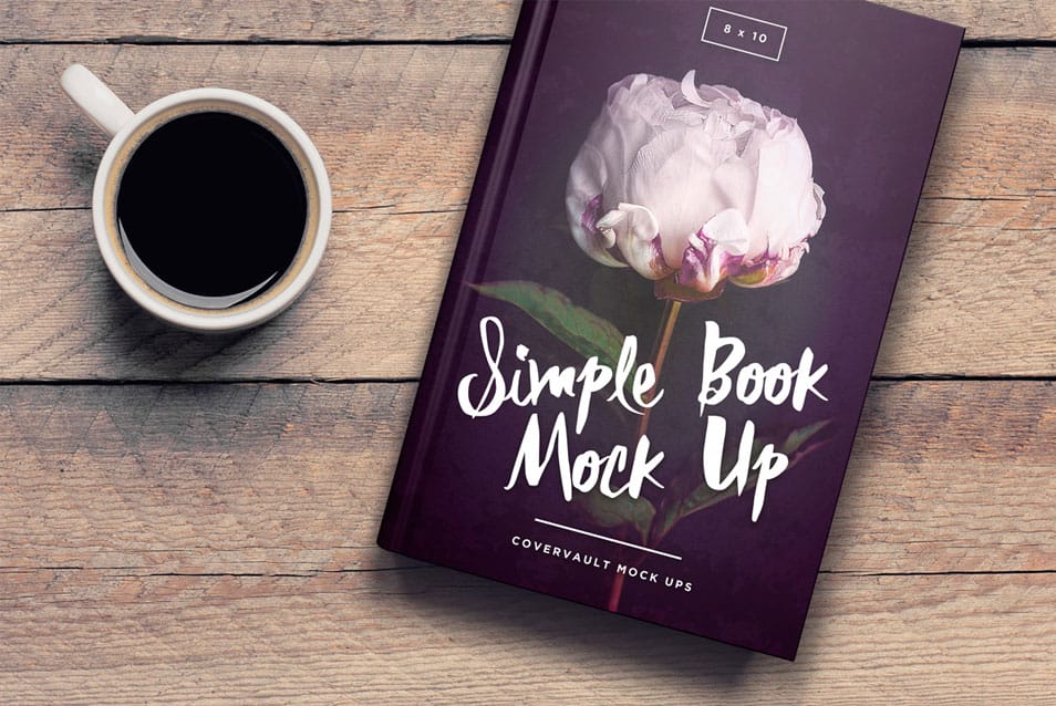 6×9 Book on Coffee Table Template Mockup