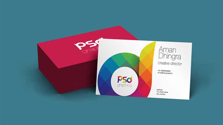 Business Card Mockup Free PSD
