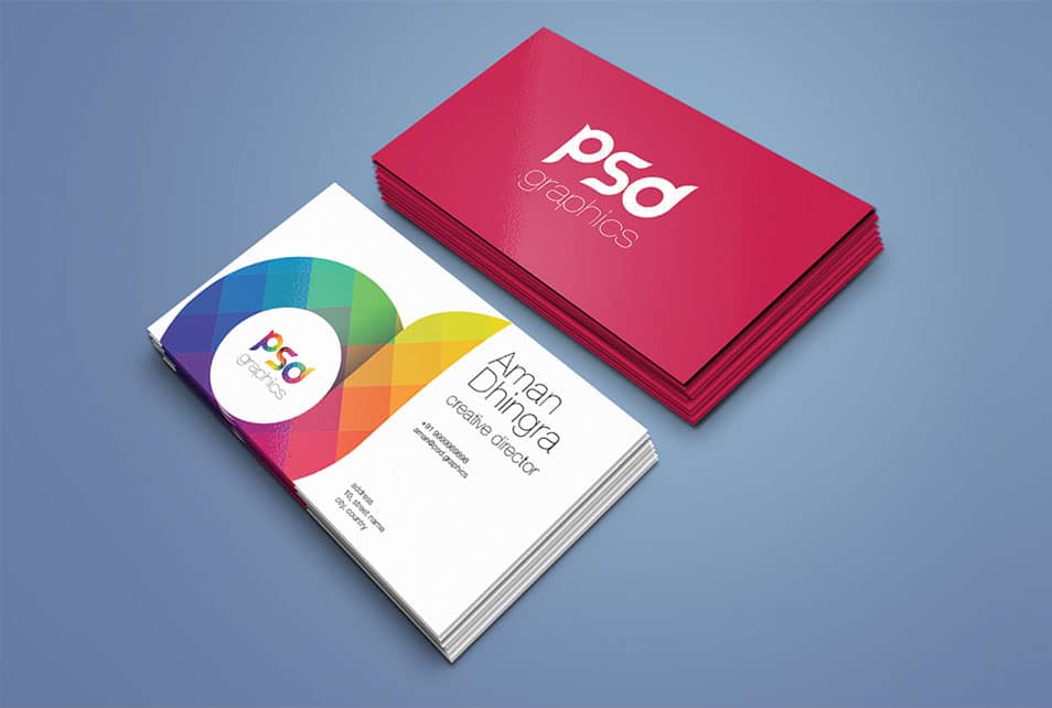Business Card Mockup Template Free PSD