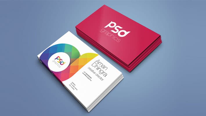 Business Card Mockup Template Free PSD