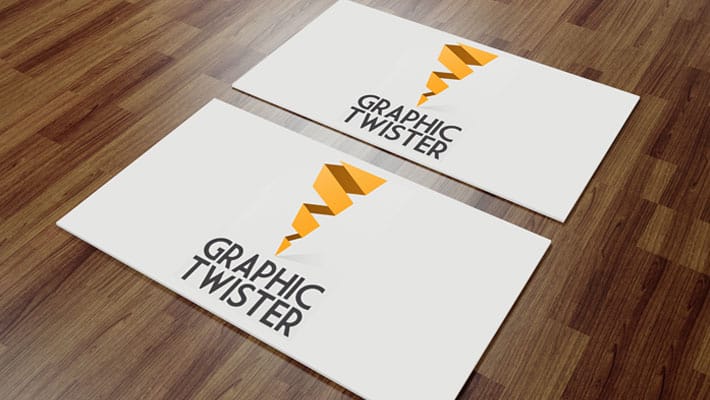 Business Cards Mockup Wooden Backrgound