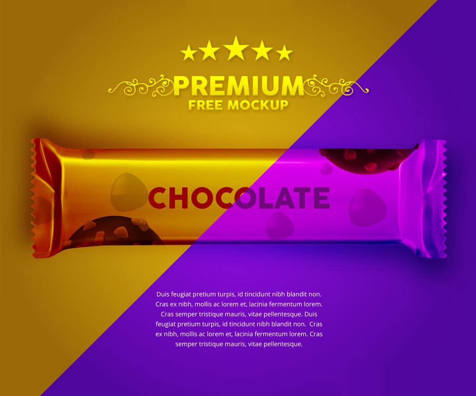 Chocolate Wrapper Free Mockup