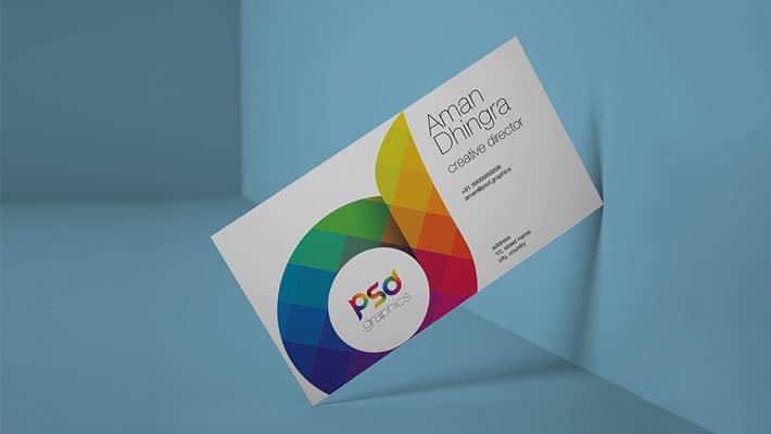 Clean Business Card Mockup Free PSD