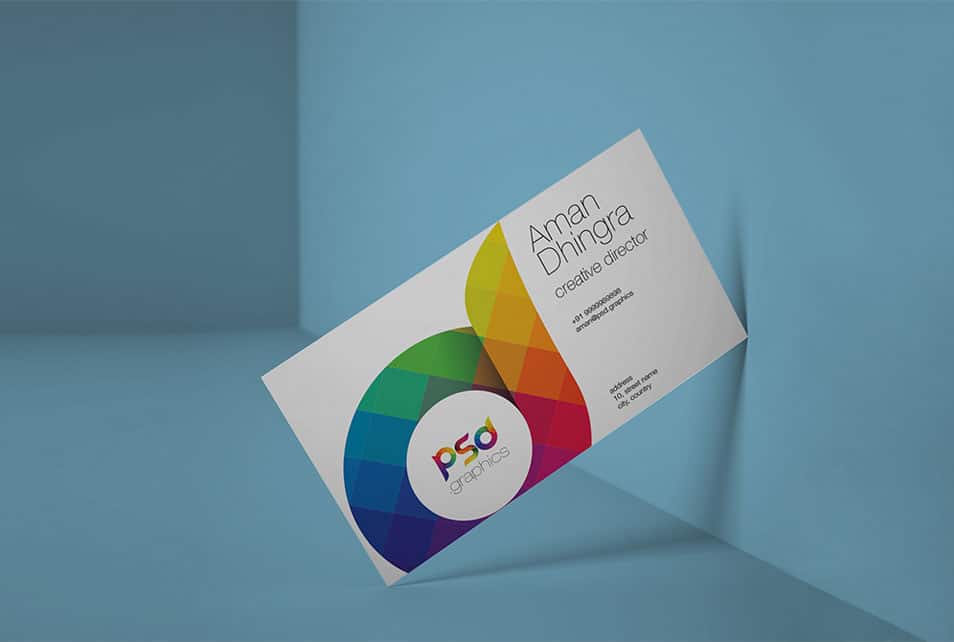 Clean Business Card Mockup Free PSD