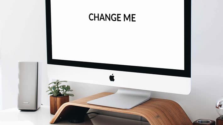 Clean Minimalist Desk iMac Mockup