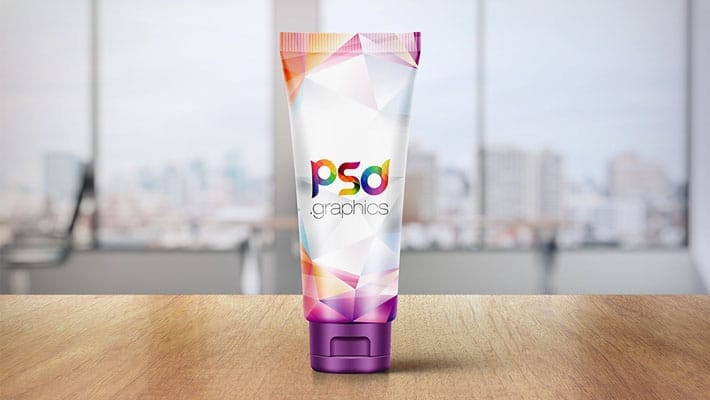 Cosmetic Tube Branding Mockup Free PSD