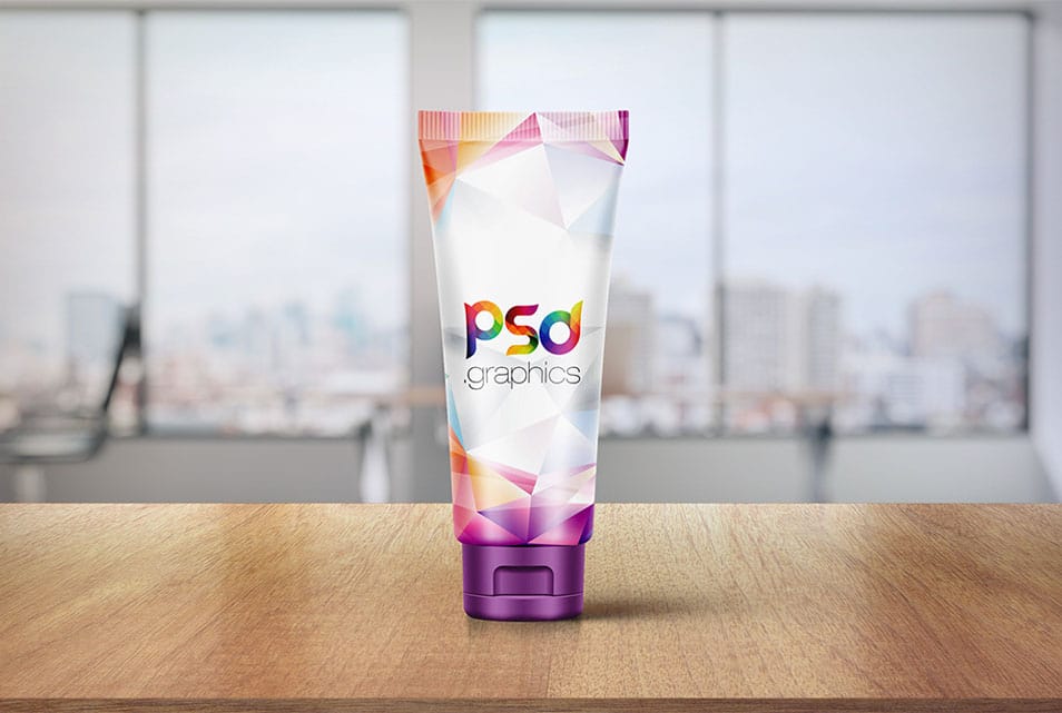 Cosmetic Tube Branding Mockup Free PSD
