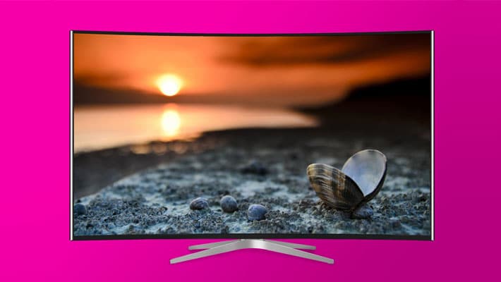 Curved TV Mockup PSD