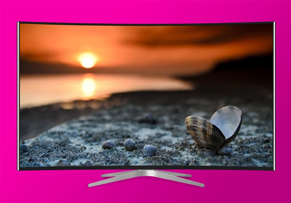 Curved TV Mockup PSD