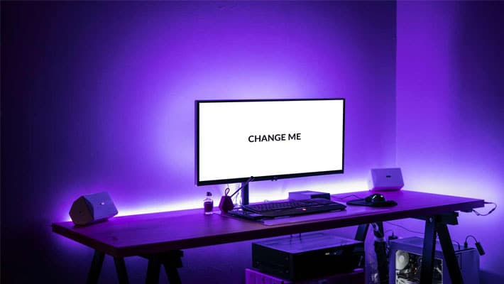 Dark Desktop FREE PSD Mockup