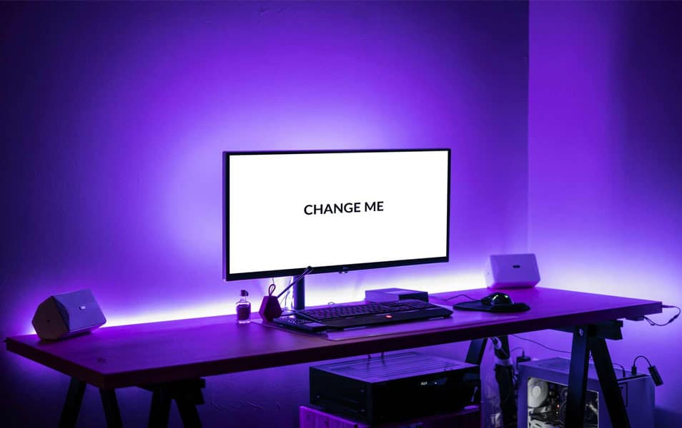 Dark Desktop FREE PSD Mockup