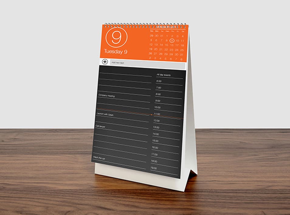 Desk Calendar MockUp