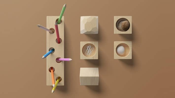 Desk Utensils Free PSD Mockup