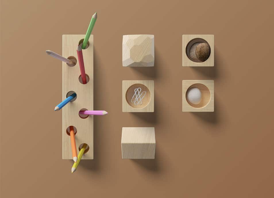 Desk Utensils Free PSD Mockup