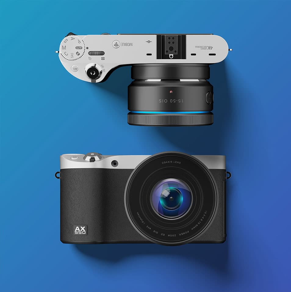 Digital Camera Free PSD Mockup