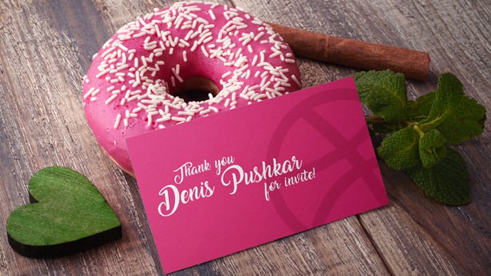 Donut Business Card Mockup