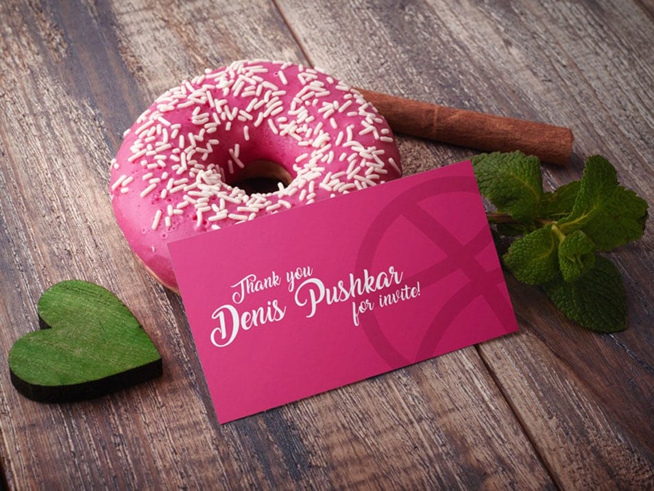 Donut Business Card Mockup