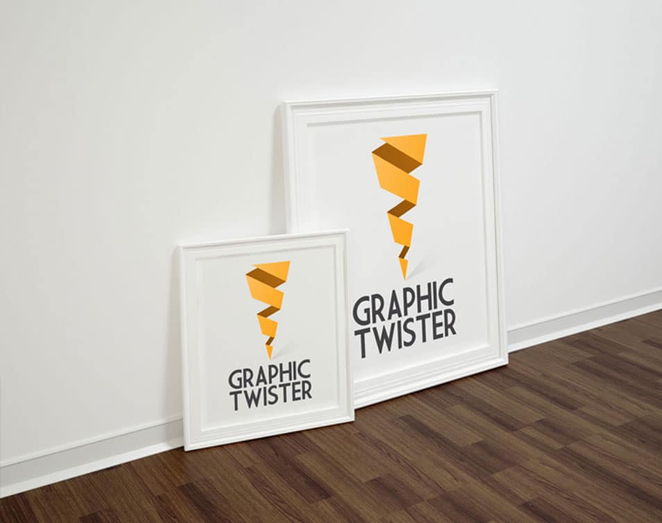 Double Left Poster Frame Mockup