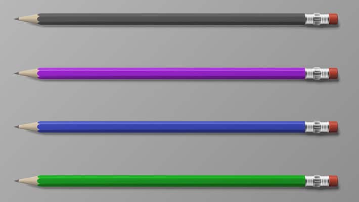 Editable Pencils Free PSD Mockup