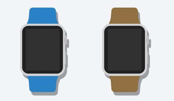 Flat 2D Apple Watch Mockup