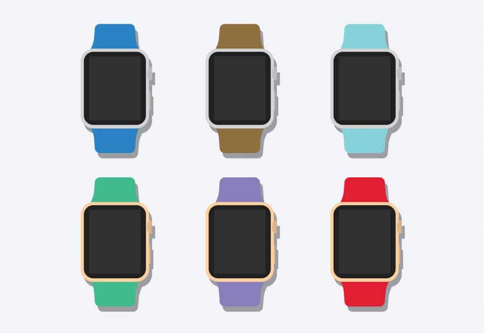 Flat 2D Apple Watch Mockup