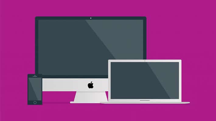 Flat Apple Products Mockup