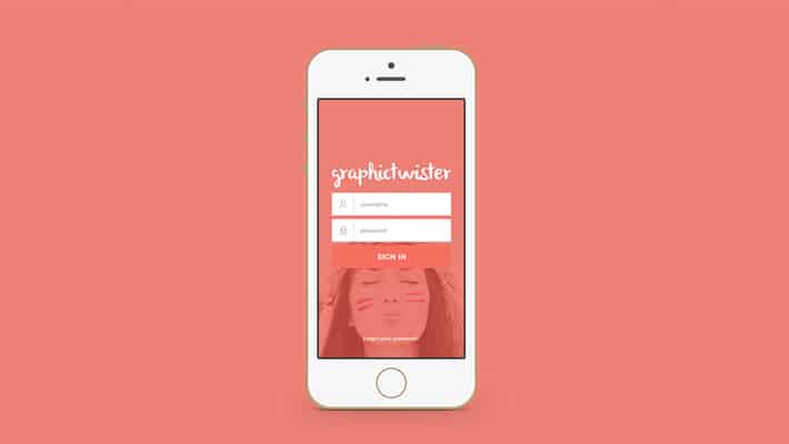 Flat Gold Mobile MockUp