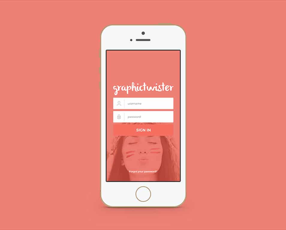 Flat Gold Mobile MockUp