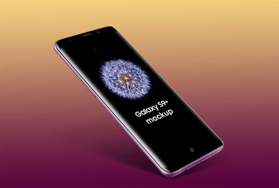 Floating Samsung Galaxy S9 Plus Mockup Free PSD