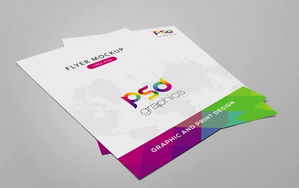 Flyer Mockup Free PSD Graphics