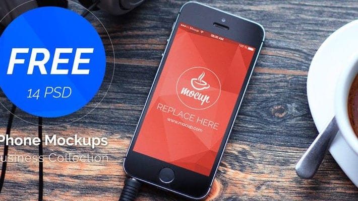 Free 14 PSD iPhones Mockups