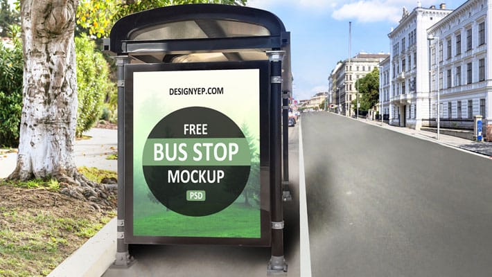 Free Bus Shelter Mockup PSD » CSS Author