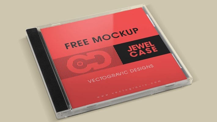Free CD Jewel Case Mockup