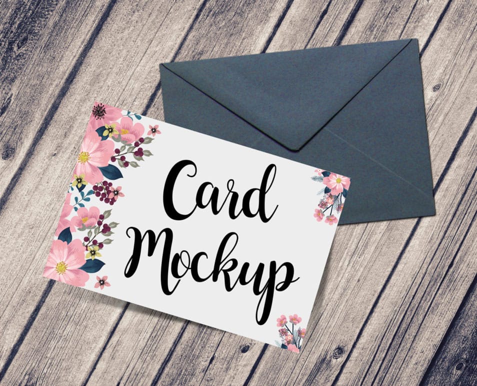 Free Card & Envelope Mockup PSD