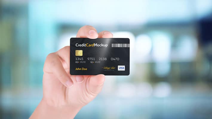 Free Credit Card Mockup With 4 Unique Holding Positions